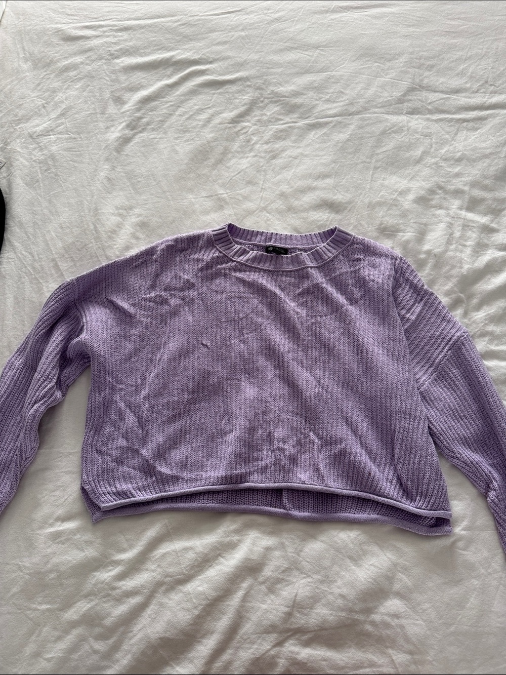 wild fable Lilac Ribbed Knit Pullover